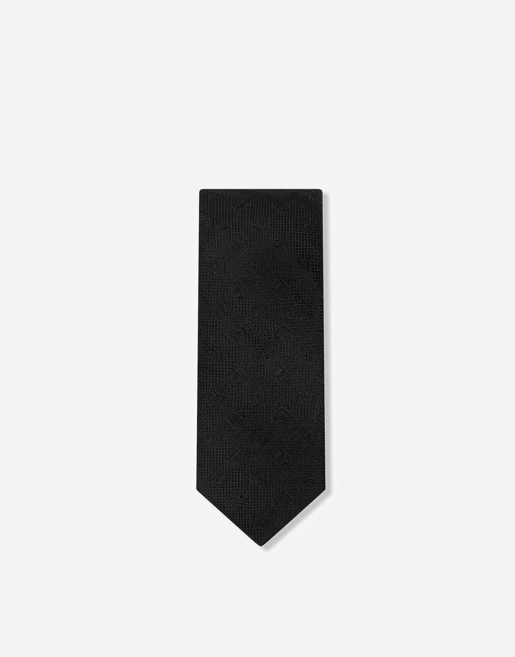6-cm silk blade with tie print - 2