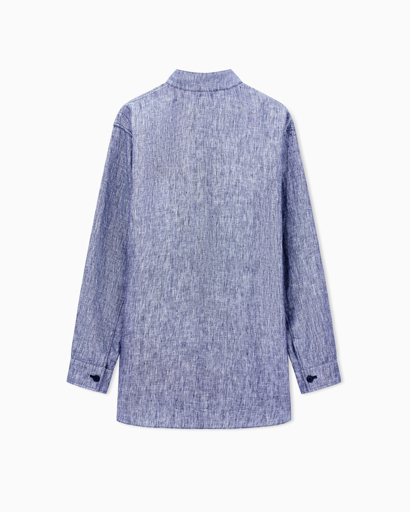BLOUSON SHIRT IN MÉLANGE LINEN DOUBLE CANVAS 3