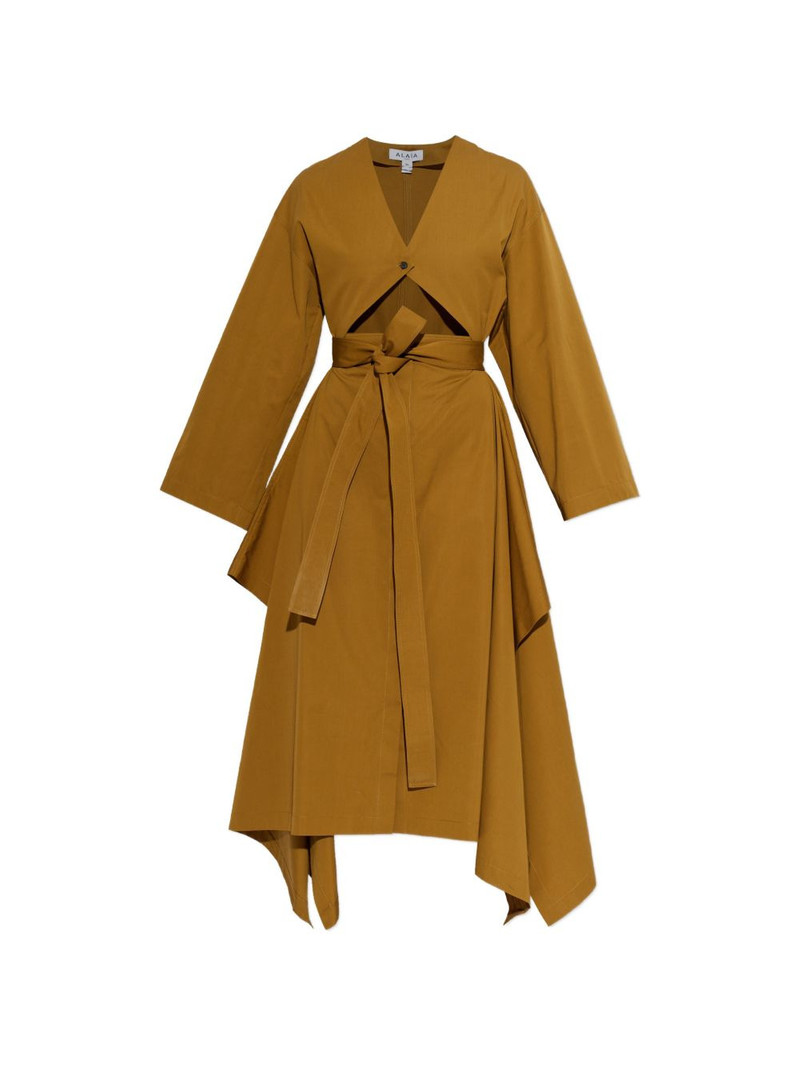 cut-out belted midi dress 1