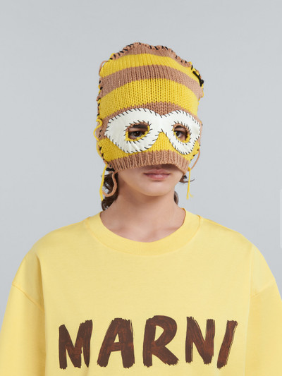 Marni WOOL BALACLAVA WITH YELLOW AND BEIGE STRIPES outlook