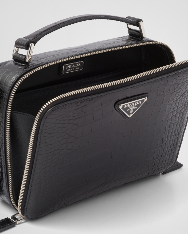 Prada Brique crocodile leather bag 5