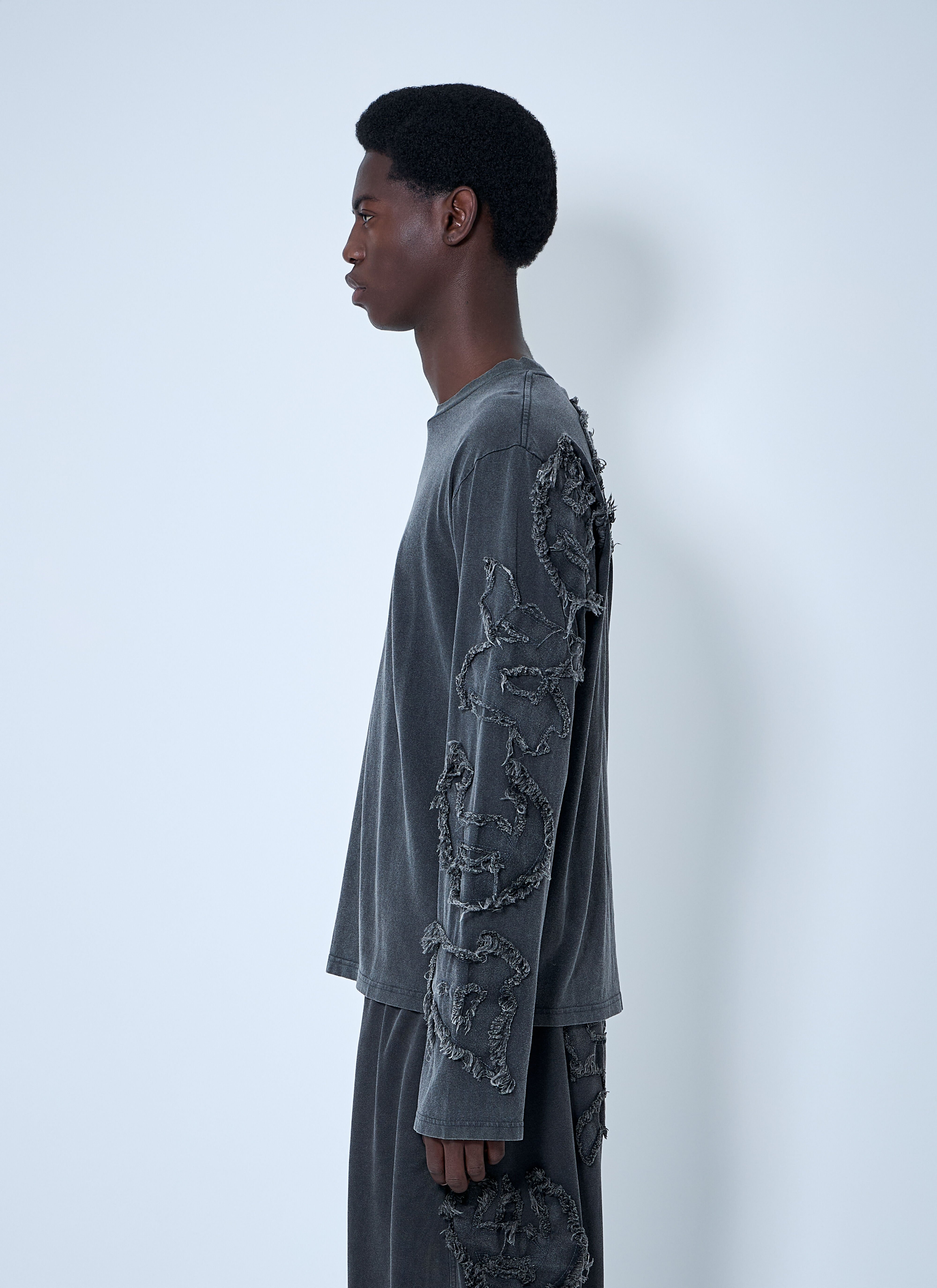 Distressed Logo Motif T-Shirt - 3