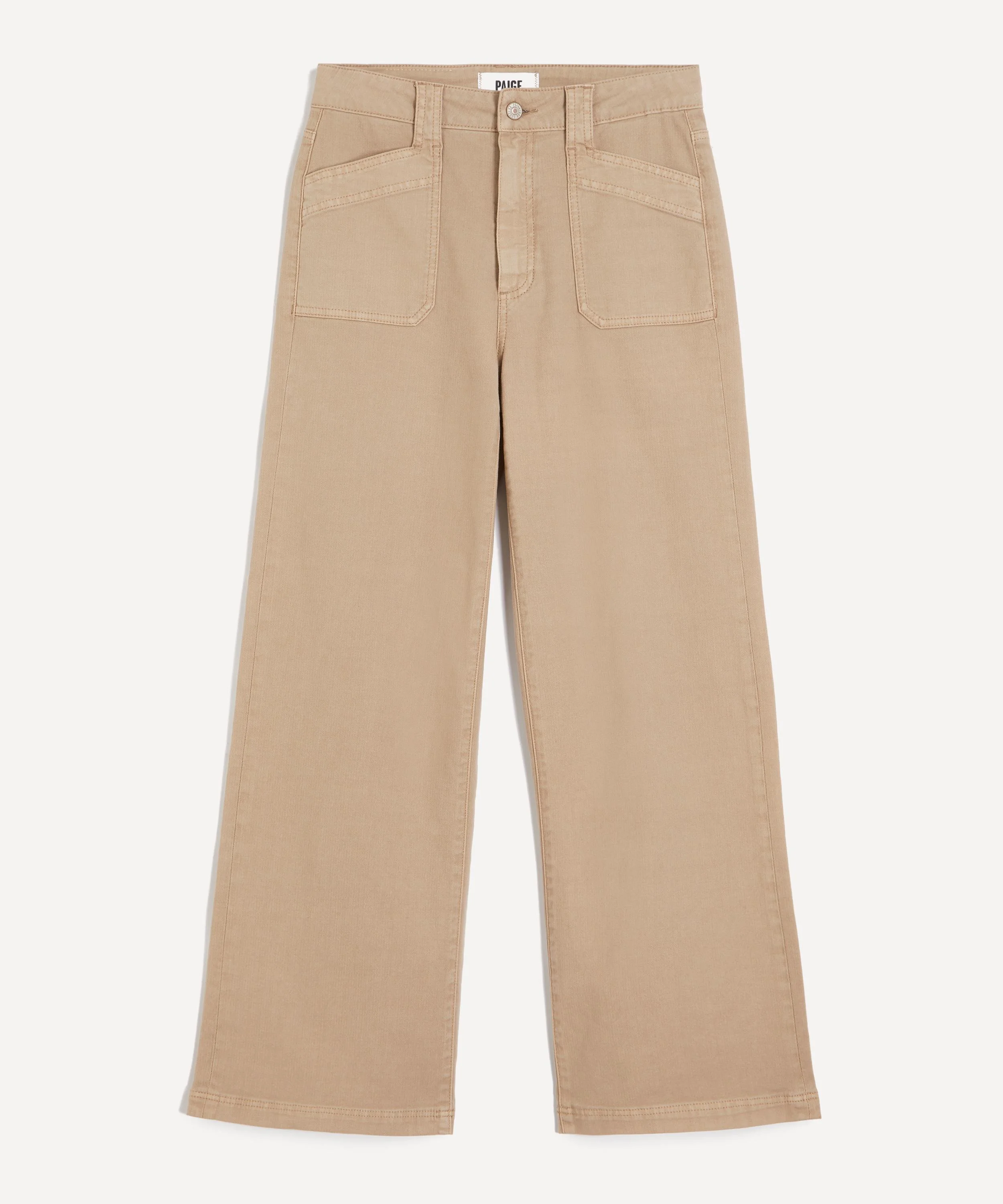 Ari Wide-Leg Denim Trousers in Vintage Beechwood - 1