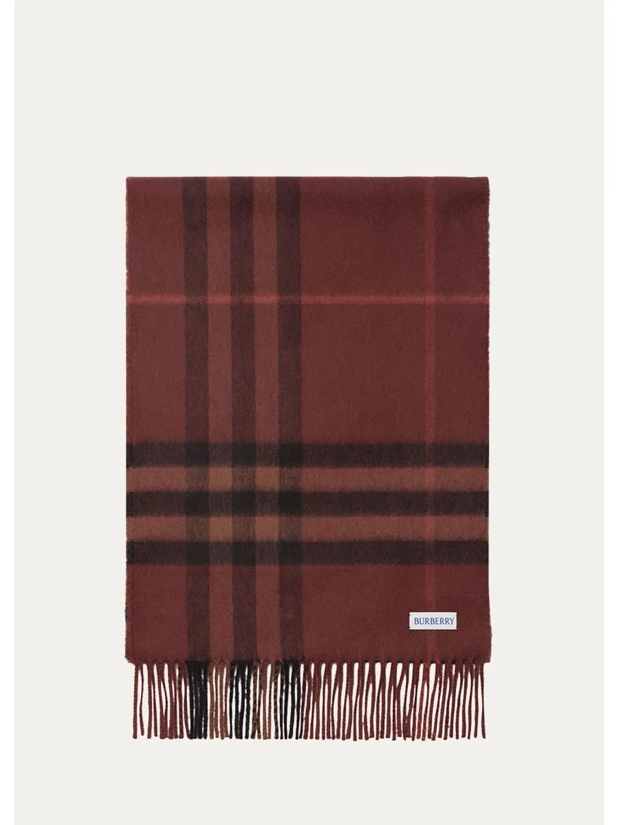 Men's Giant Check Cashmere Scarf - 1