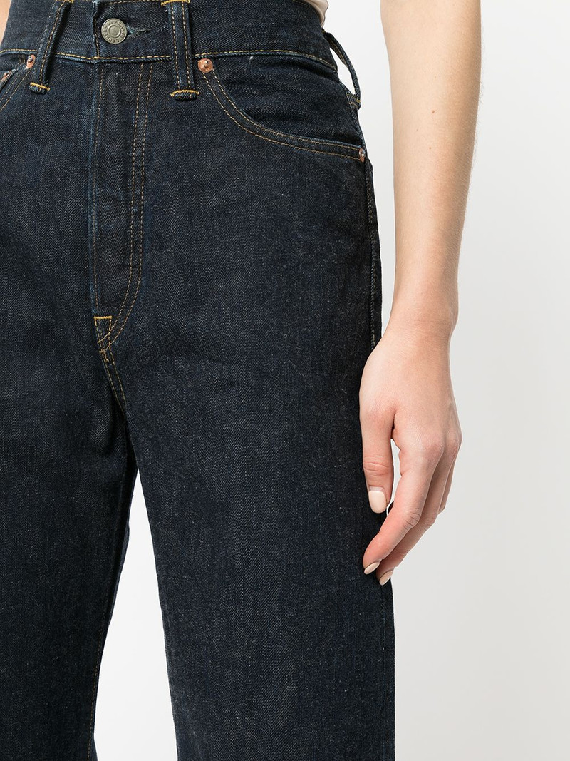 high-waisted straight-leg jeans 5