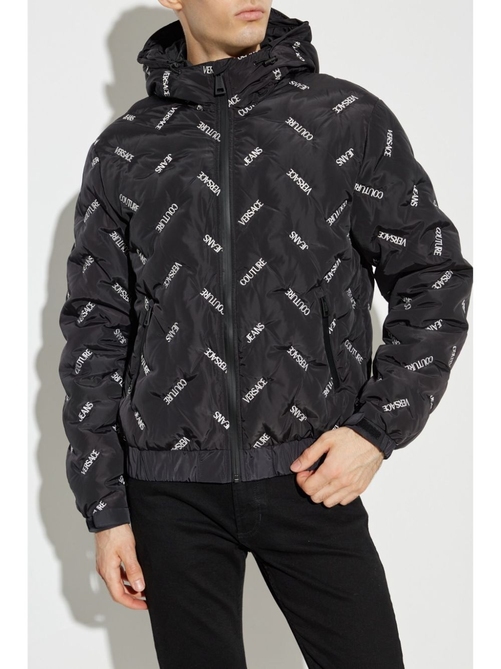 logo-print puffer jacket - 3