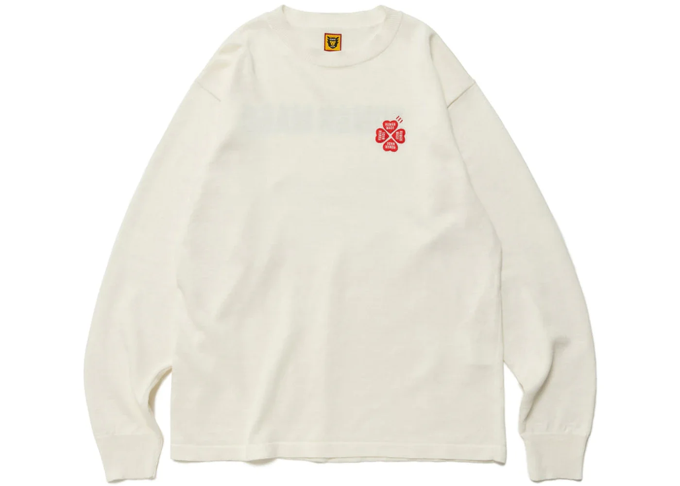 Human Made Linen Blend Knit Sweater White - 1