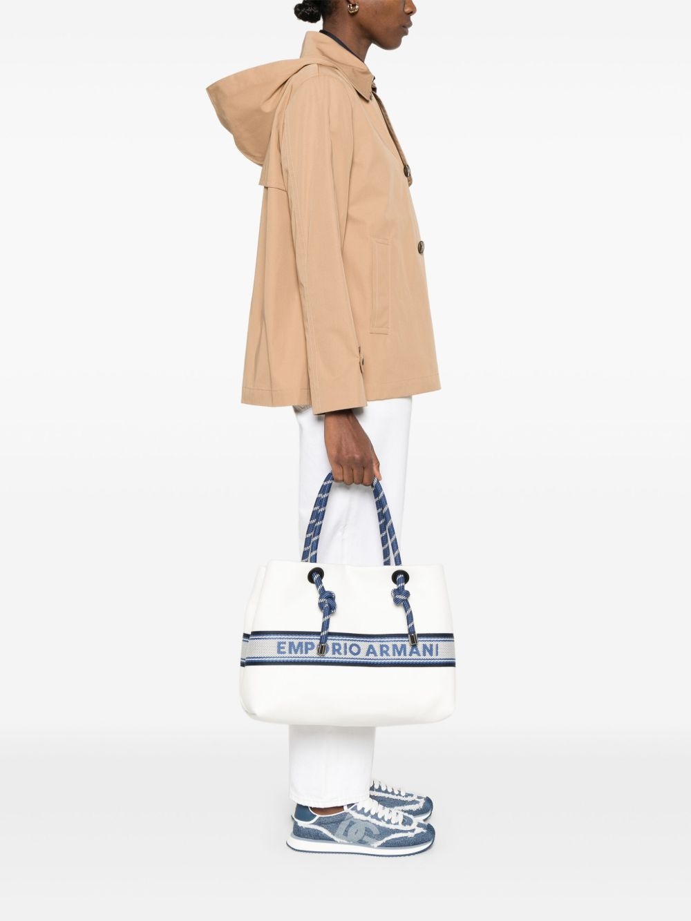 logo-embroidered tote bag - 2
