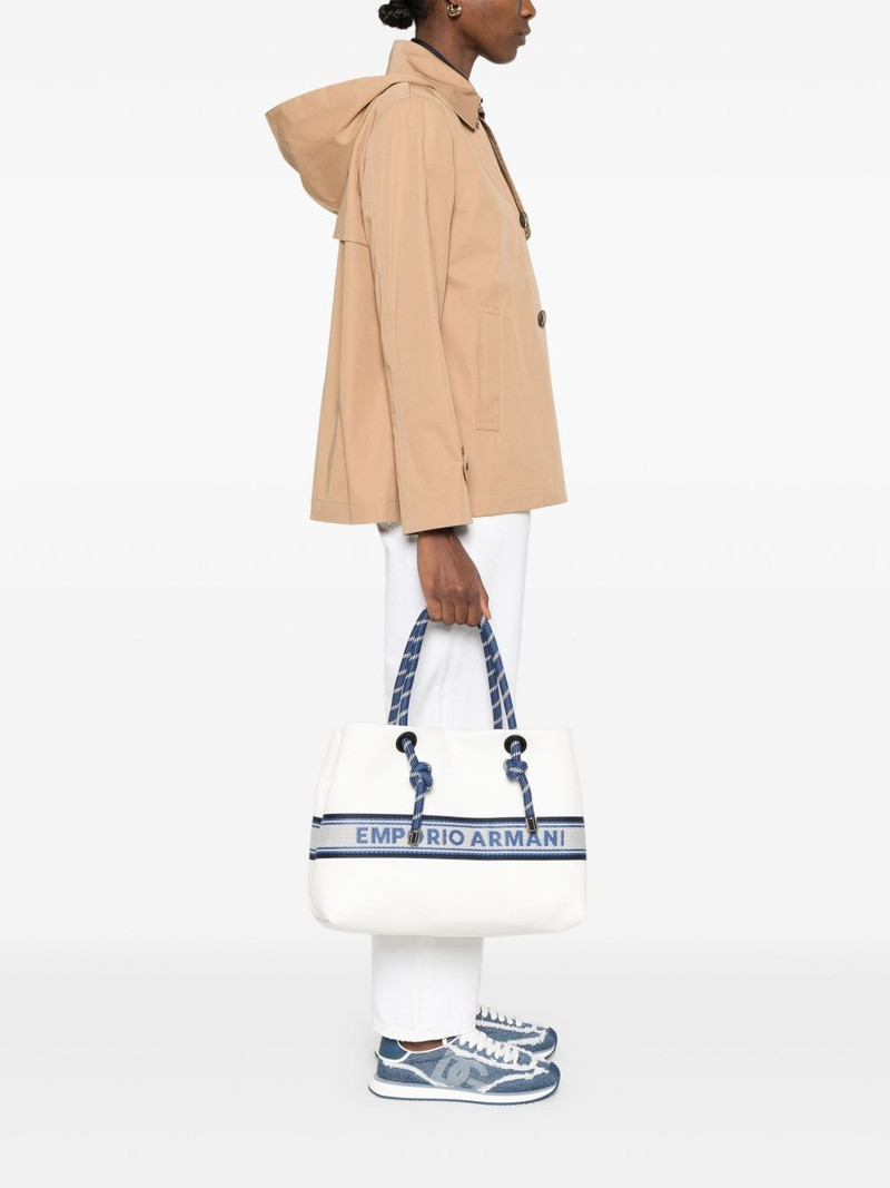 EMPORIO ARMANI logo-embroidered tote bag outlook