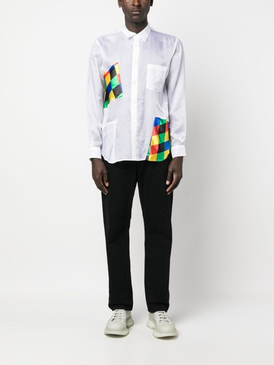 Comme des Garçons Homme Plus patchwork-detail long-sleeve shirt outlook