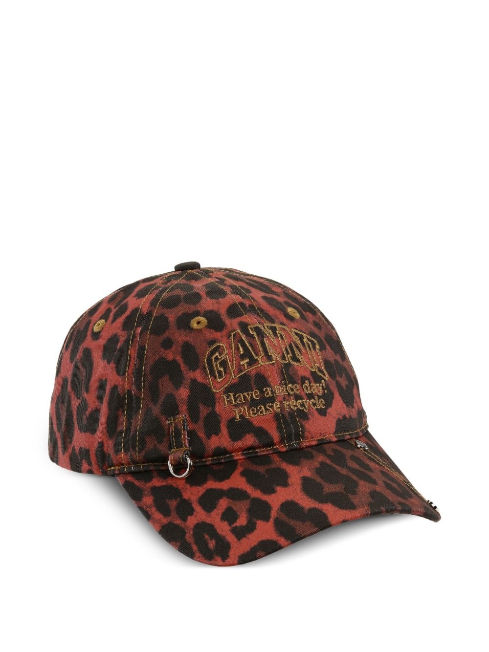 leopard-print cap - 1