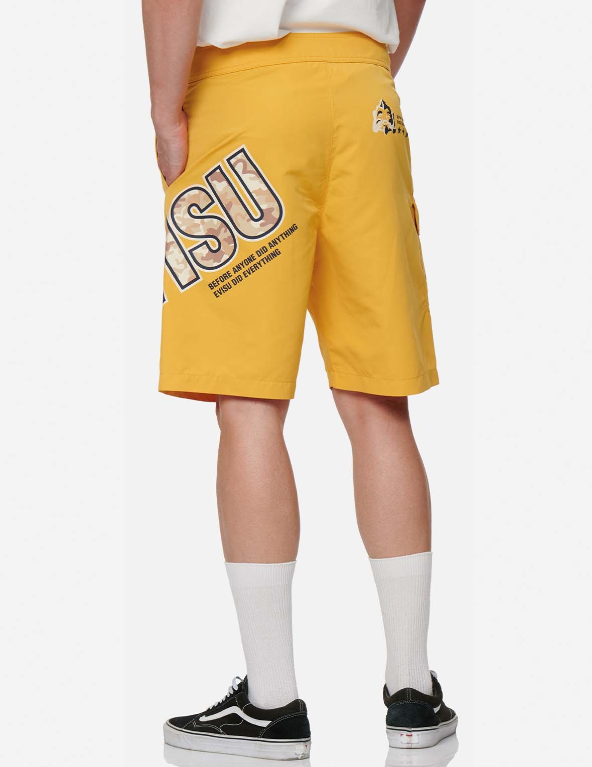 CAMOUFLAGE LOGO PRINT BOARD SHORTS - 5