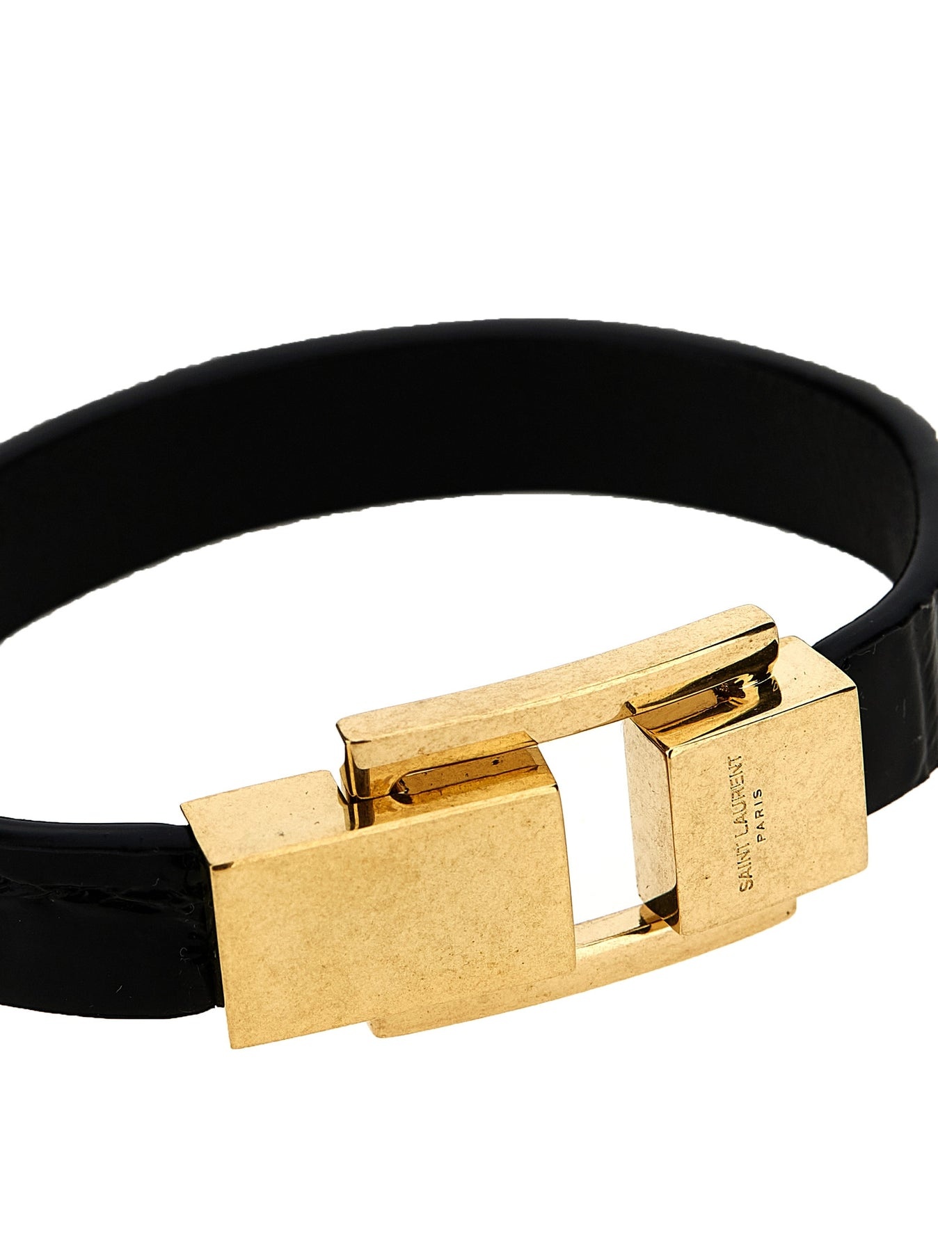 SAINT LAURENT Le Carré Jewelry Black | wananluxury | REVERSIBLE