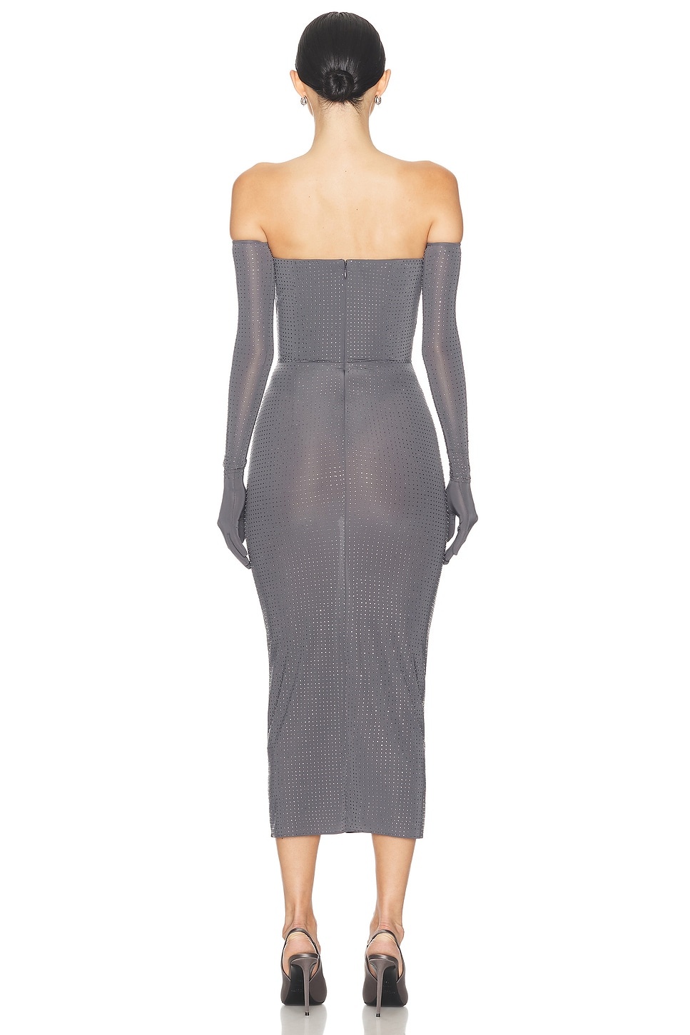 Strapless Crystal Glove Dress - 3