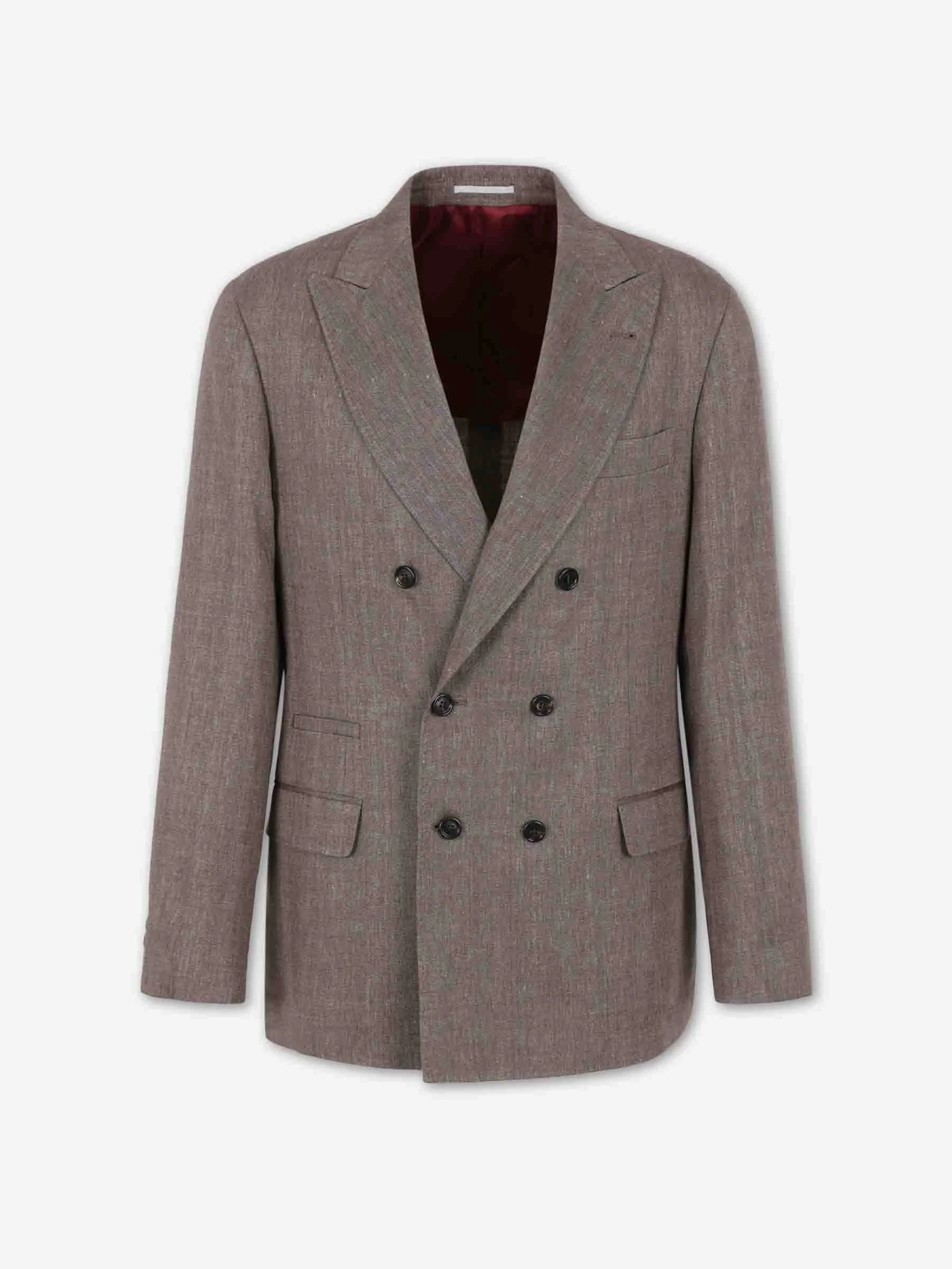 LINEN DOUBLE-BREASTED JACKET - 1