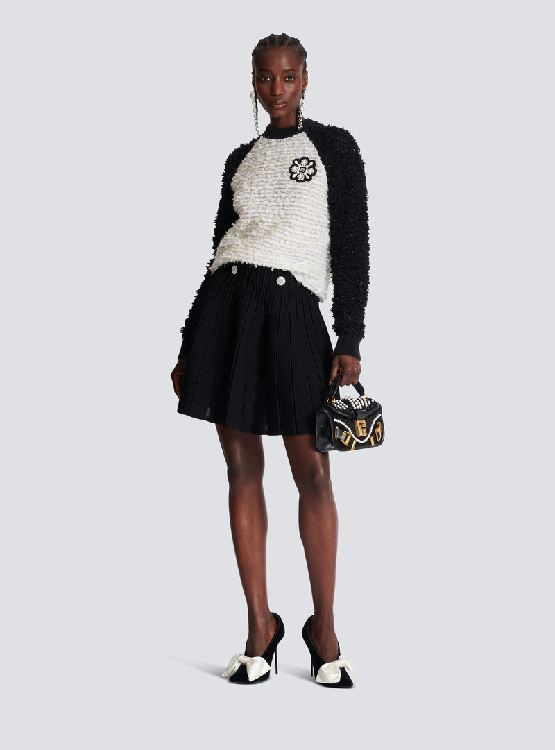 Balmain Lurex textured tweed jumper outlook