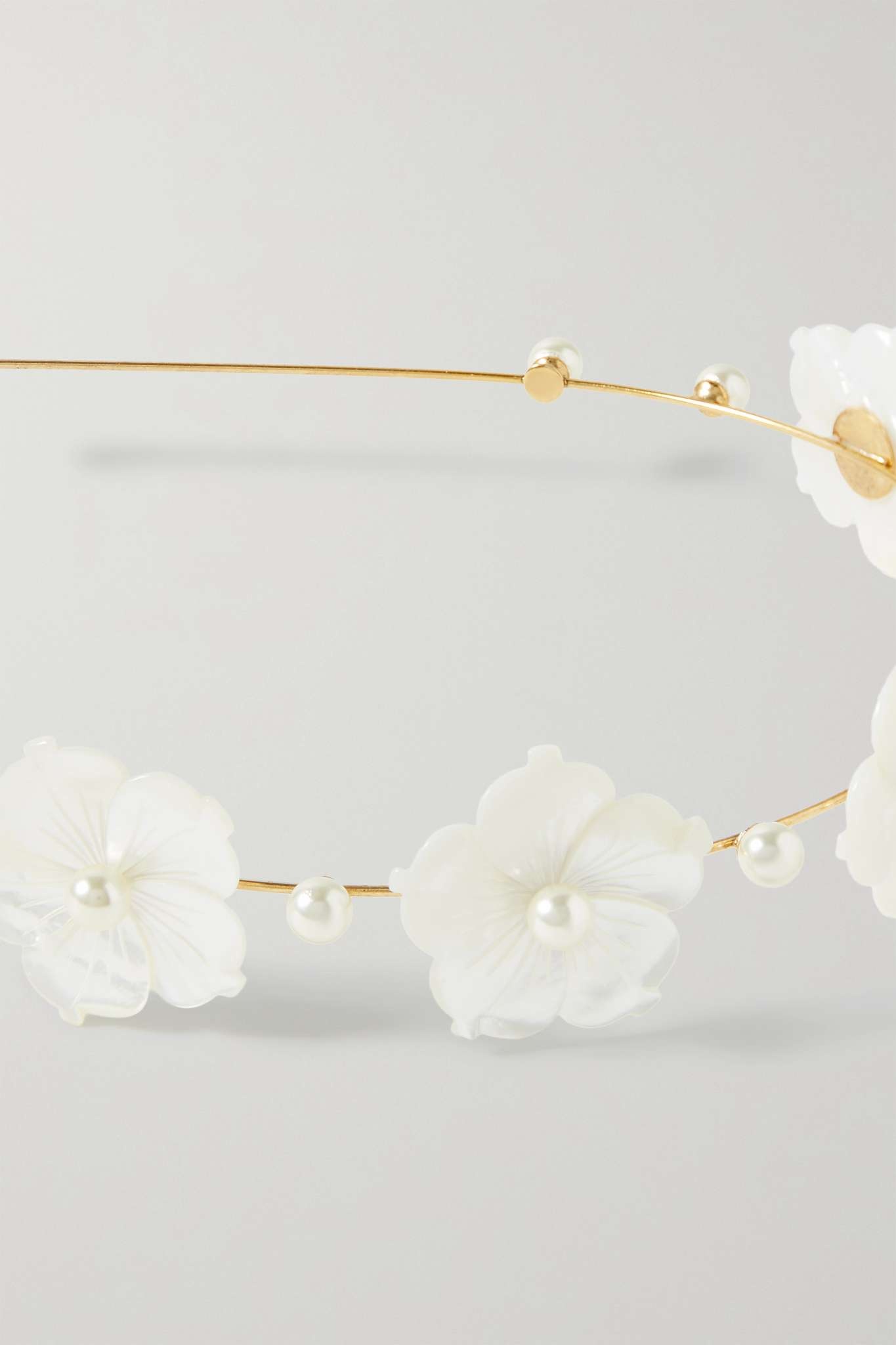 Zia gold-tone mother-of-pearl headband - 2