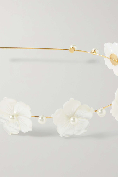 Jennifer Behr Zia gold-tone mother-of-pearl headband outlook