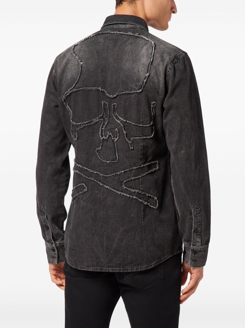 Skull & Bones denim shirt - 4