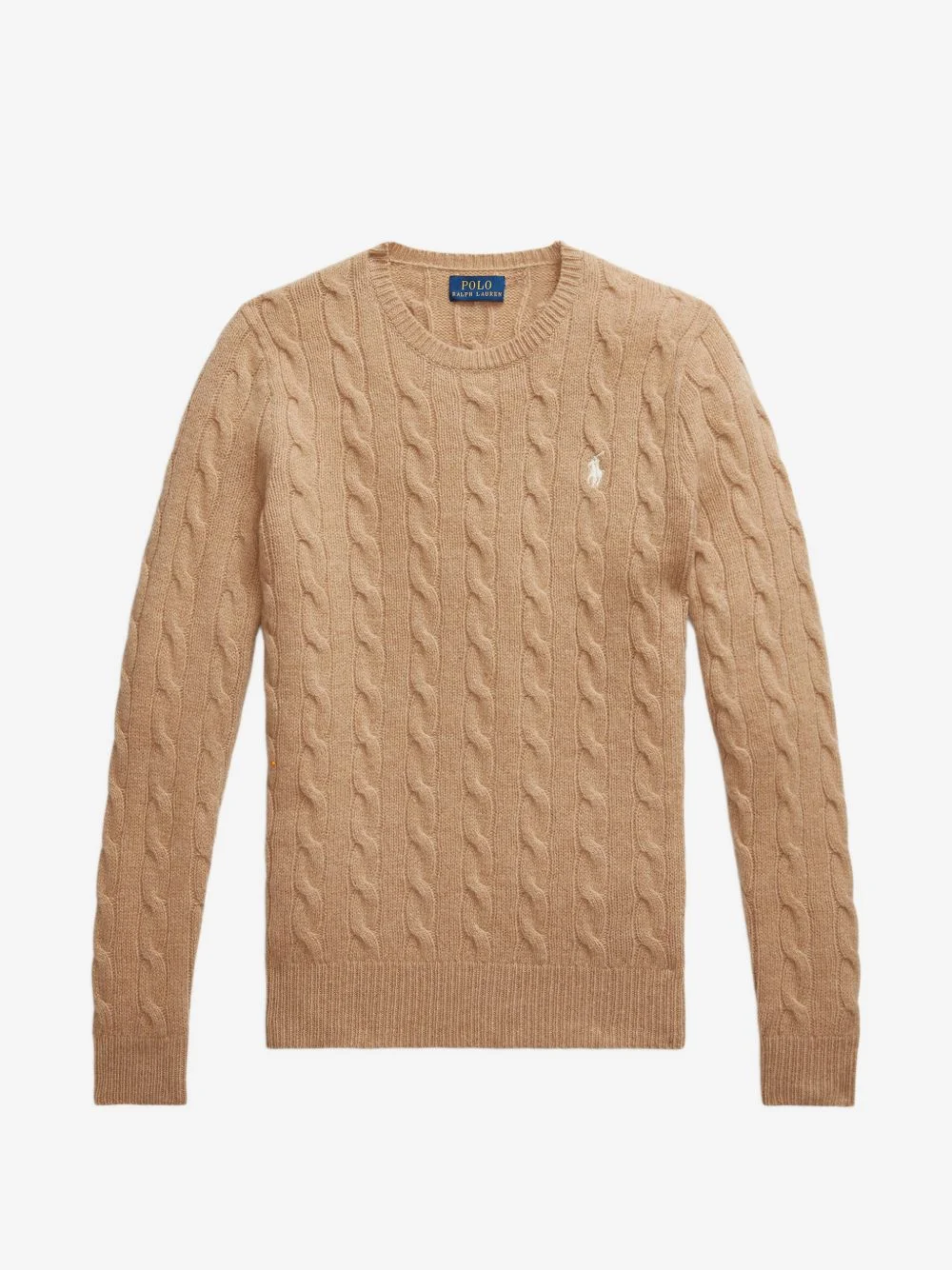 cable-knit embroidered-logo sweater - 1