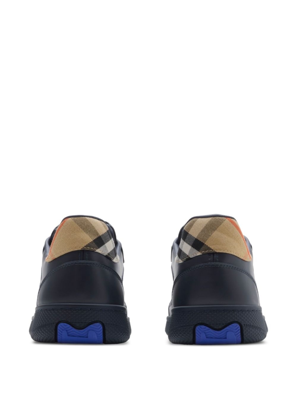 check-panelled sneakers - 3