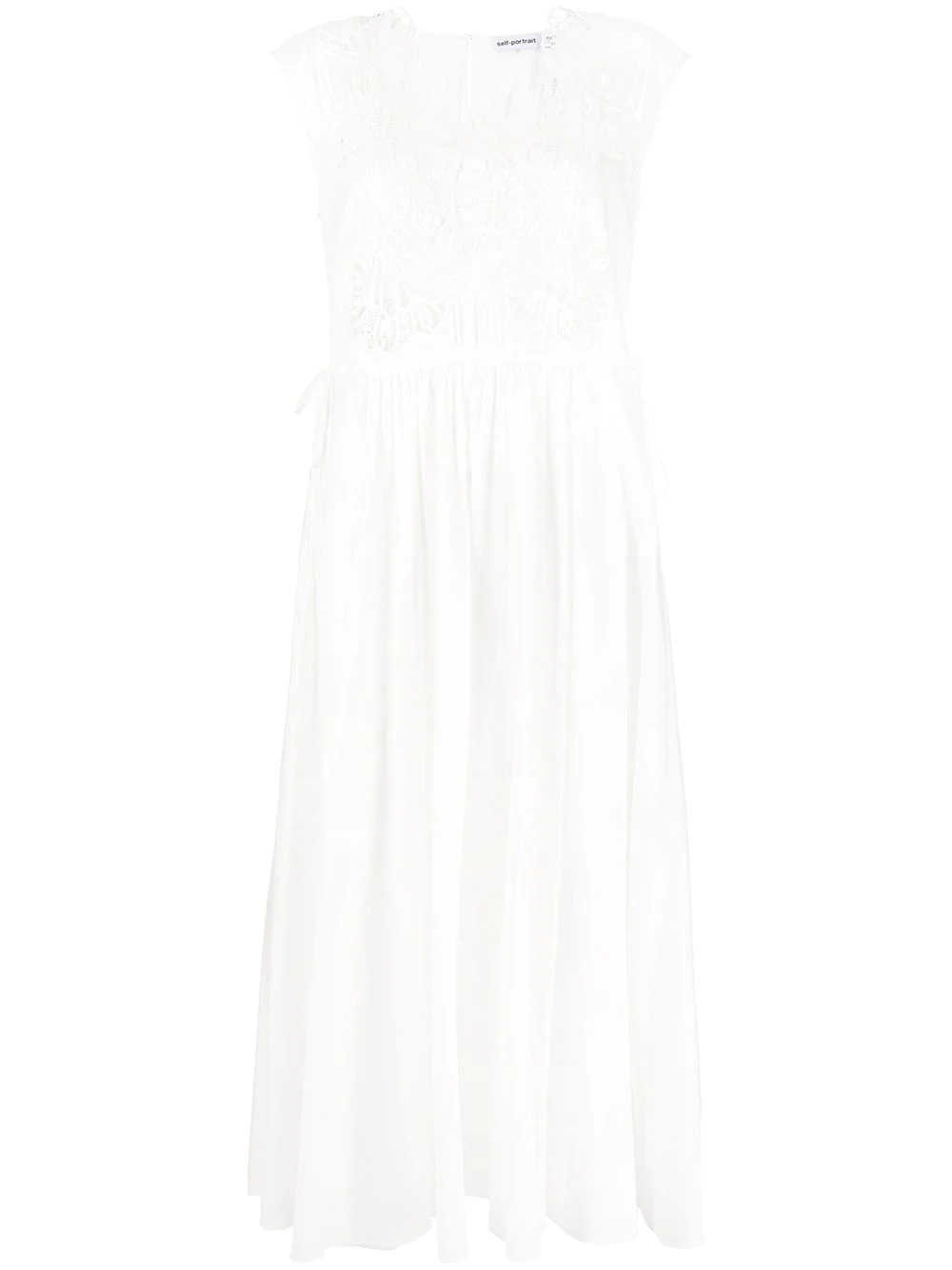 White Macrame Lace Organic Cotton Dress - 1