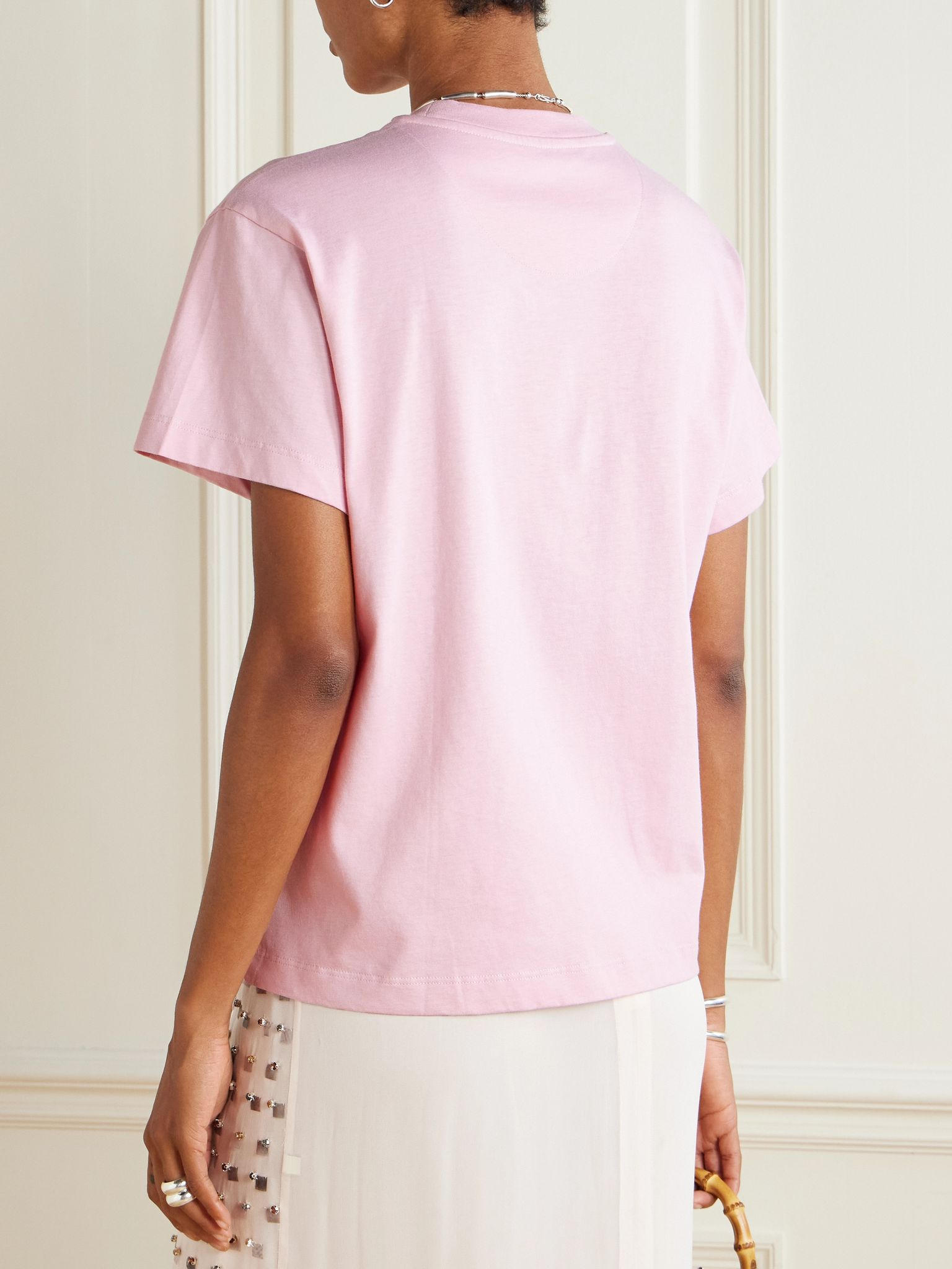 Three-pack appliquéd cotton-jersey T-shirts Multi - 3