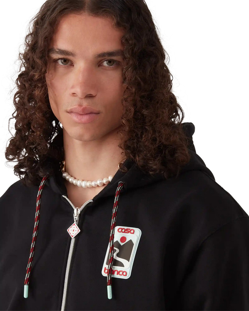 Sunset Valley Zip Hooded Sweatshirt | Casablanca Paris 5