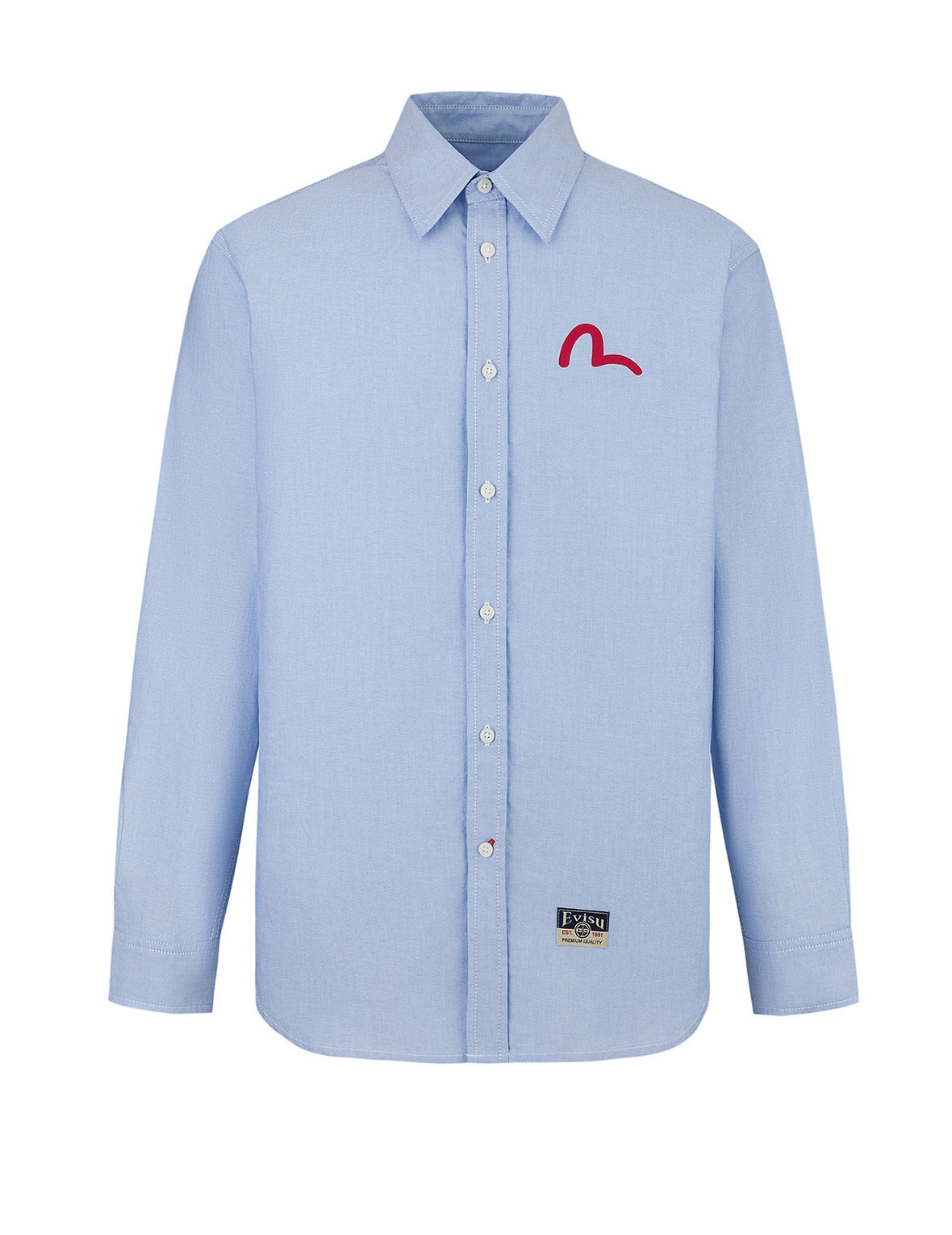 Seagull Embroidery Relax Fit Long Sleeve Oxford Shirt - 12