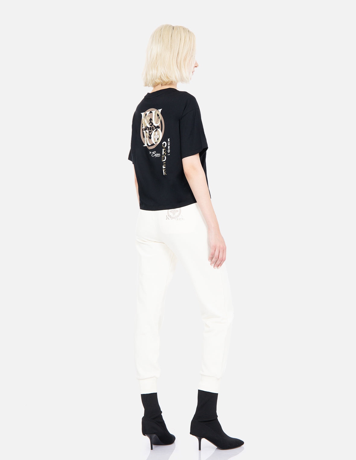 Kamon and Logo Print Sweatpants - 4