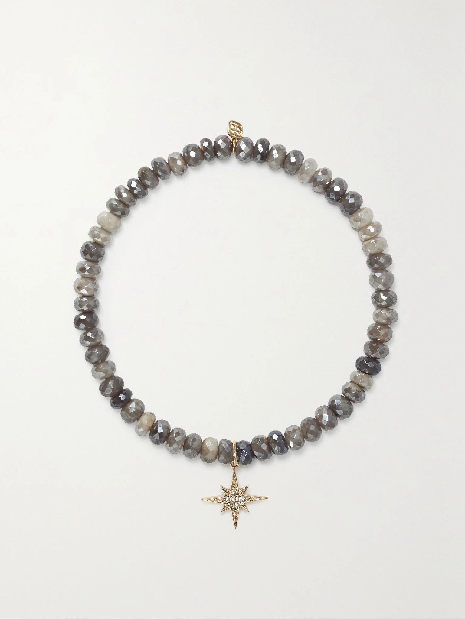 Small Starburst 14-karat gold, silverite and diamond bracelet Gold - 1