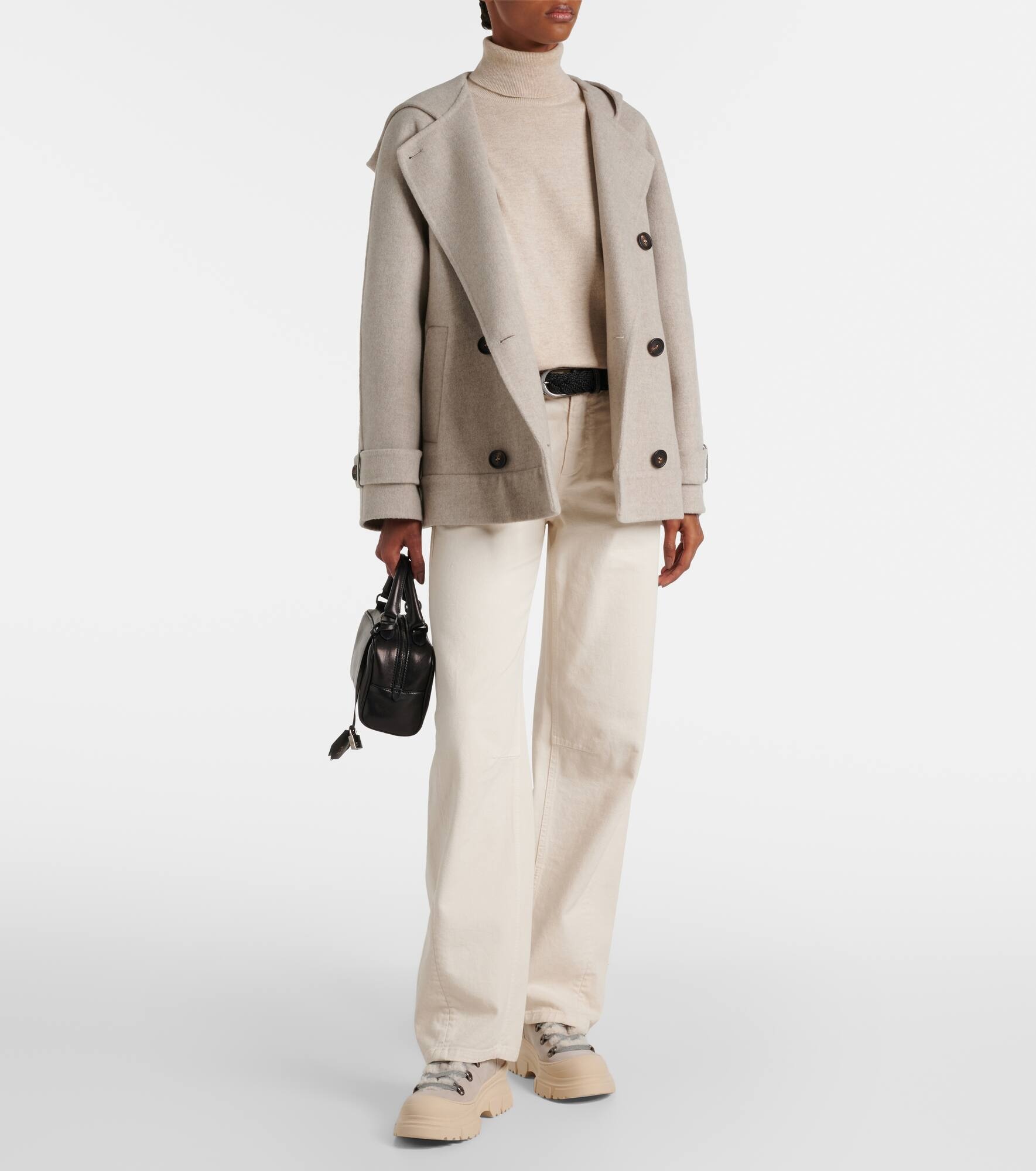 Shearling-lined leather lace-up boots - 3