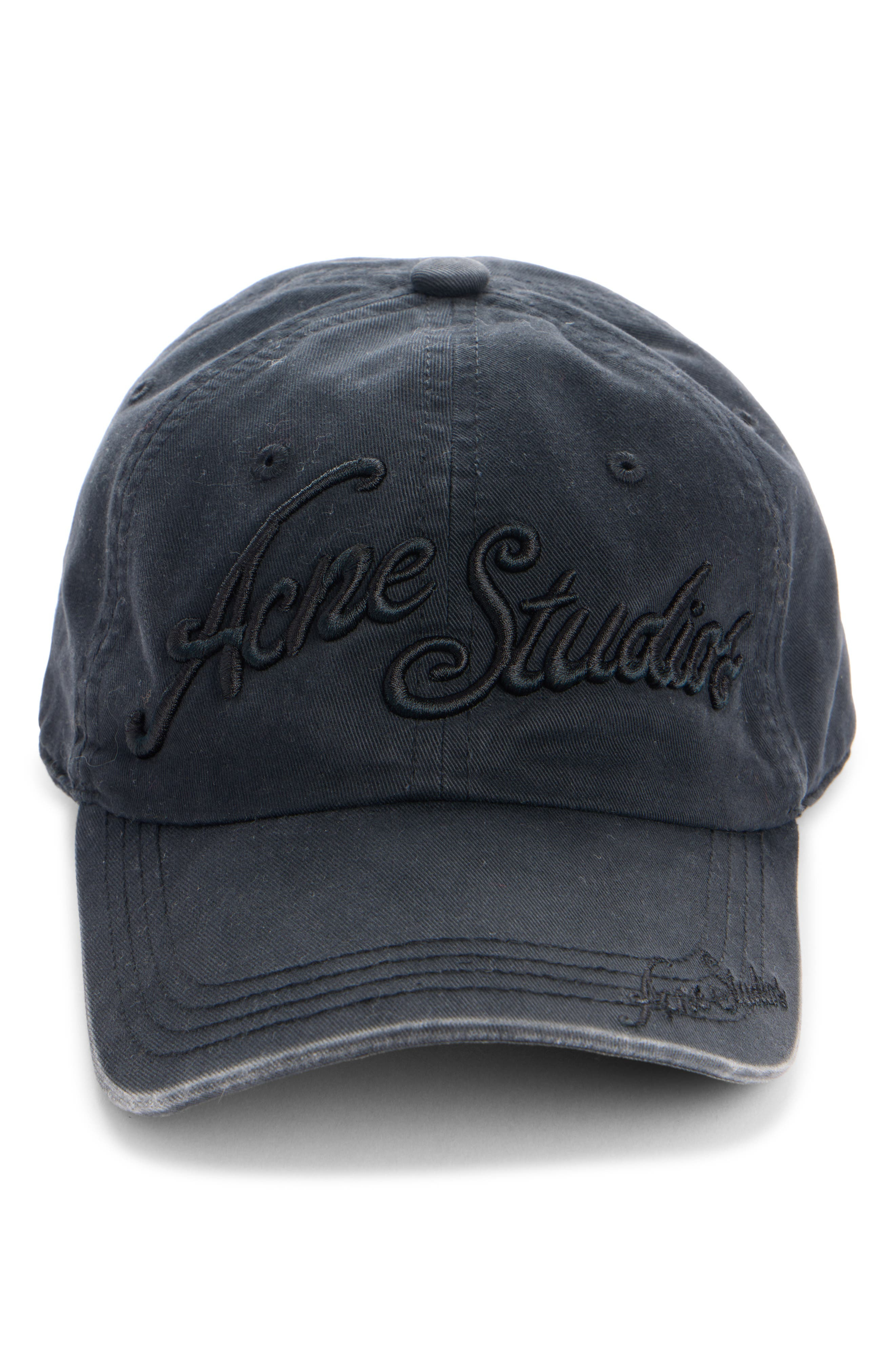 Acne Studios Carliy Venice Embroidered Logo Baseball Cap in Black at Nordstrom - 2