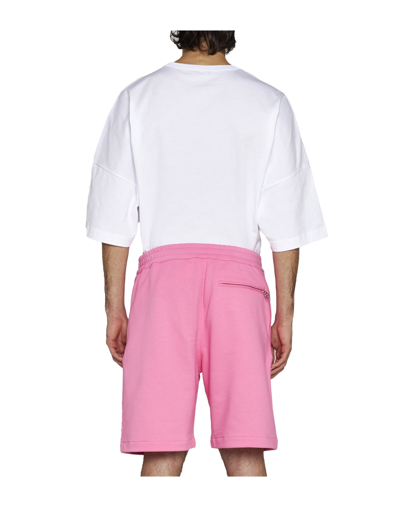 Bermuda Shorts With Graffiti Logo Print - 4