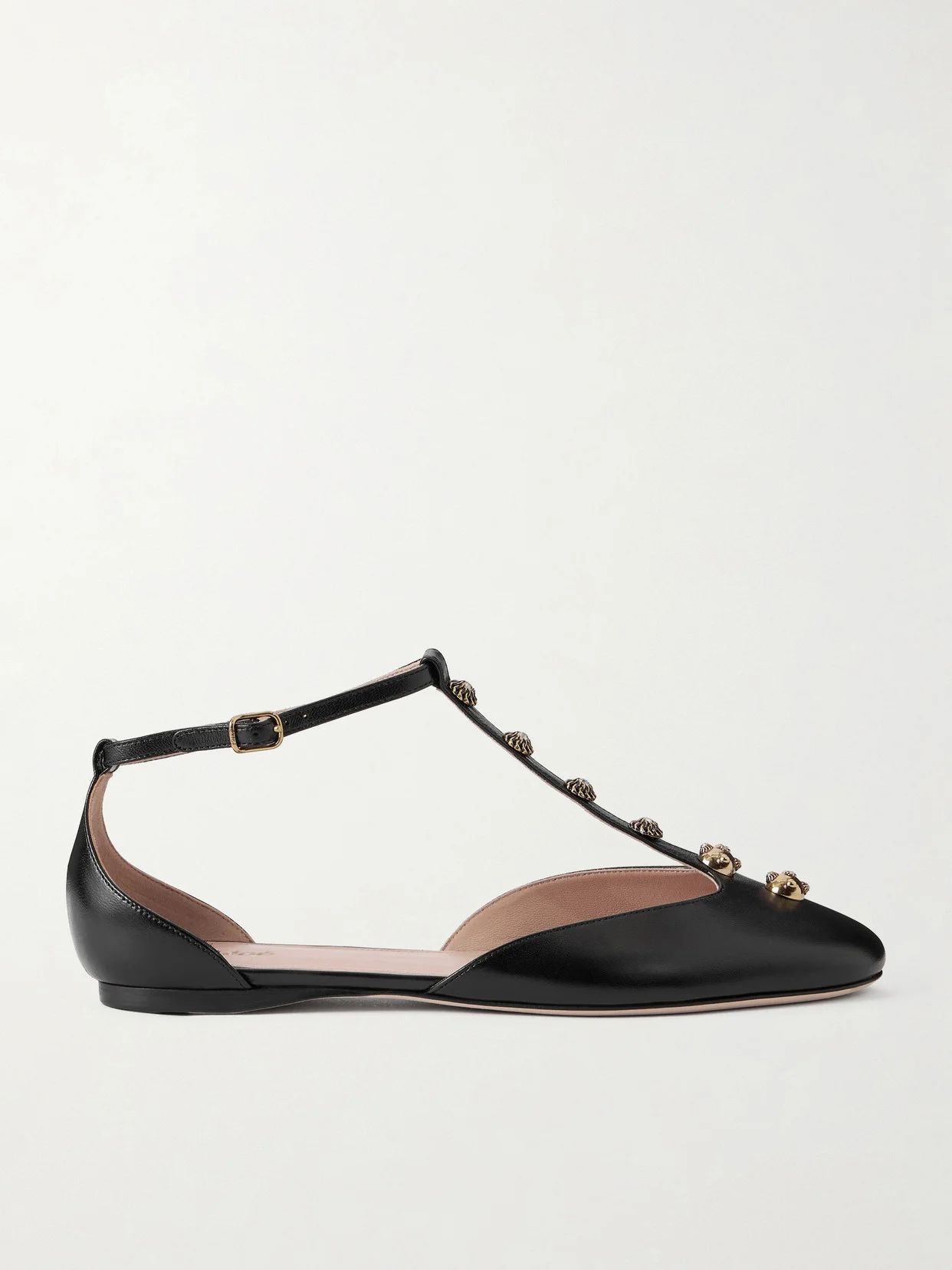 Celeste Embellished Leather Ballet Flats - 1