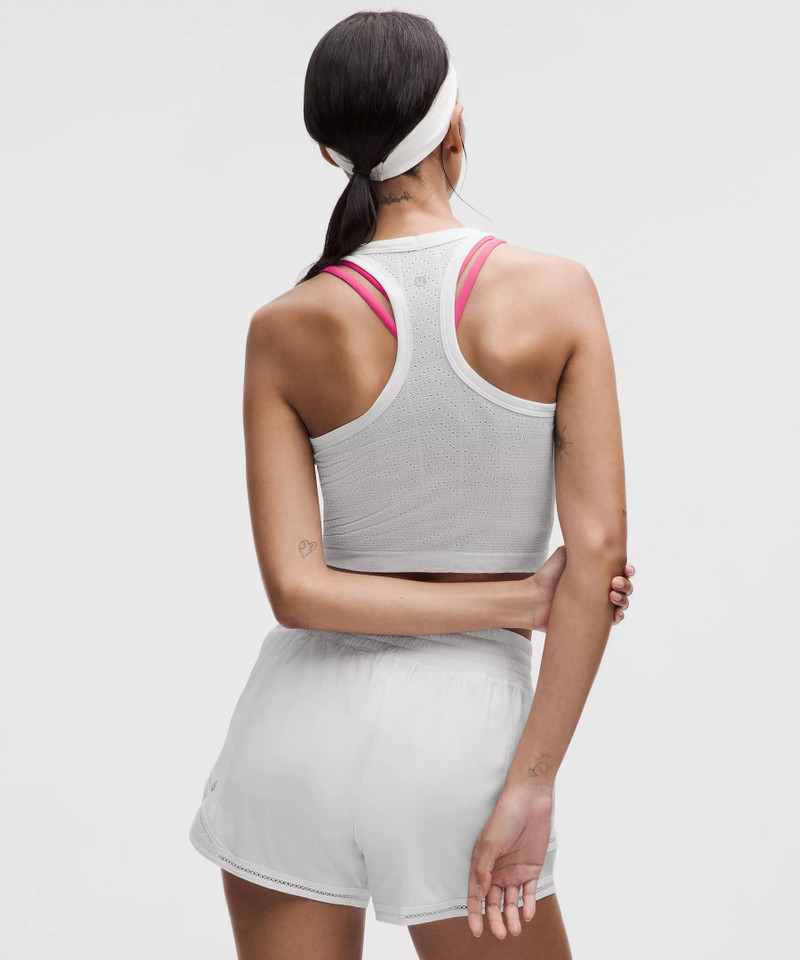 Swiftly Pointelle Cropped Racerback Tank Top 3