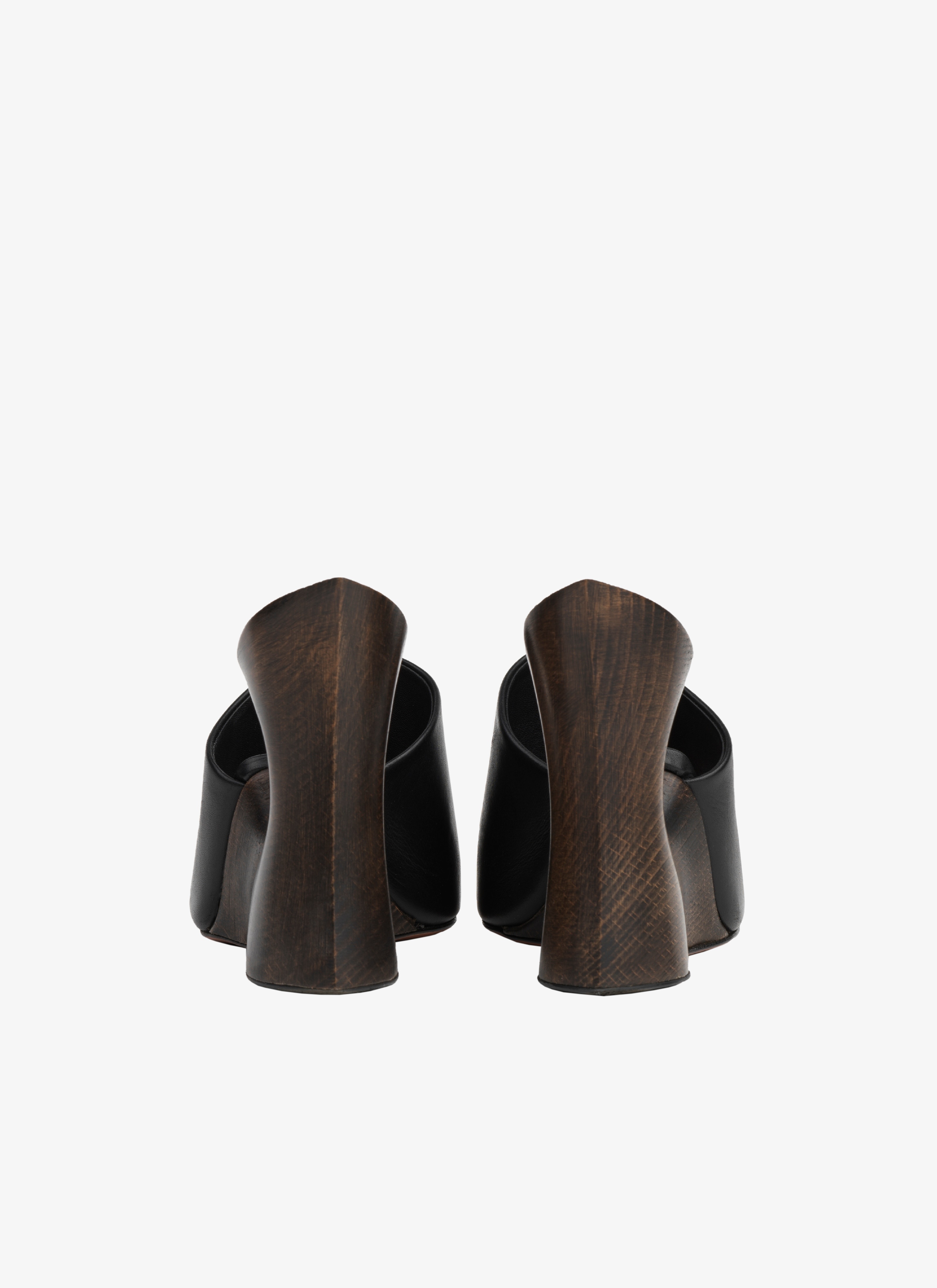 LA SCULPTURE MULES IN CALFSKIN & WOOD - 3