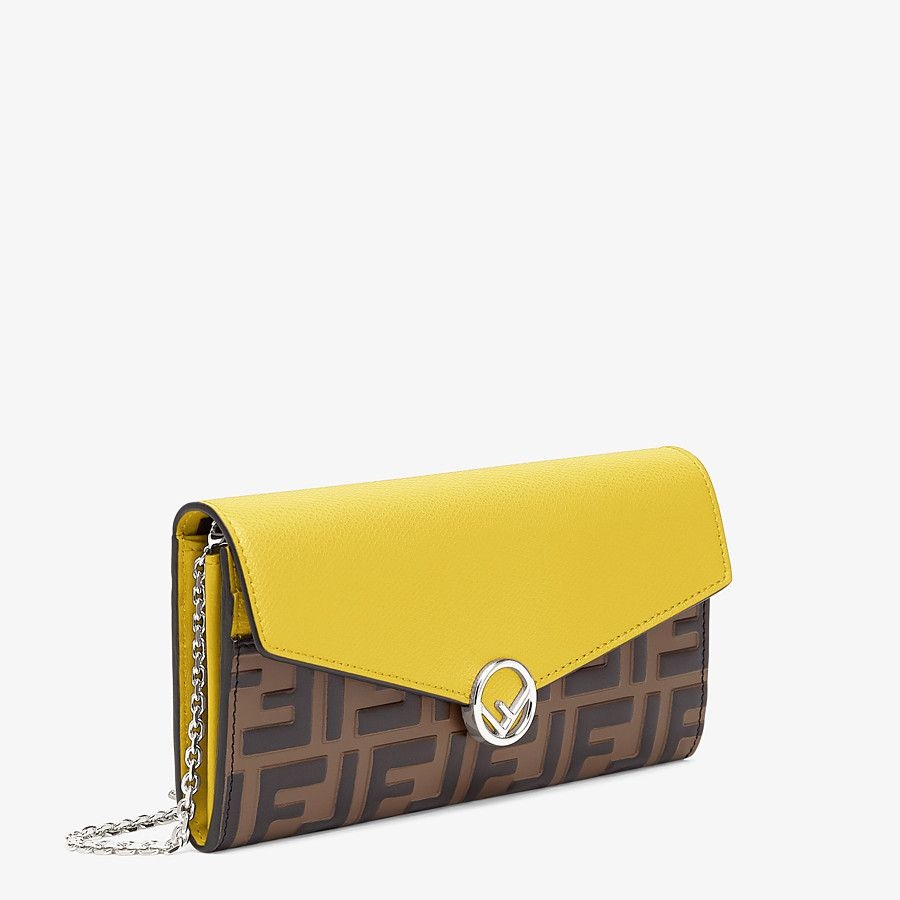 Yellow leather wallet - 2