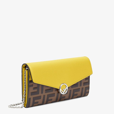 FENDI Yellow leather wallet outlook