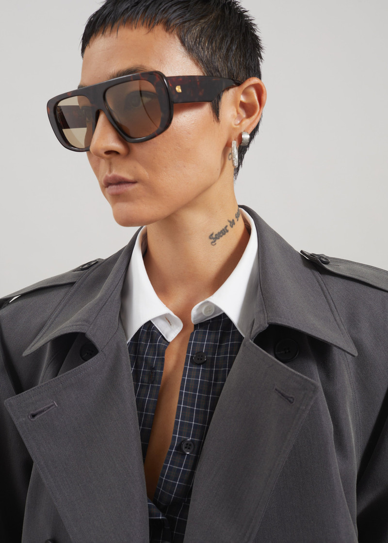 Kinsley Cropped Trench Jacket - Grey 7