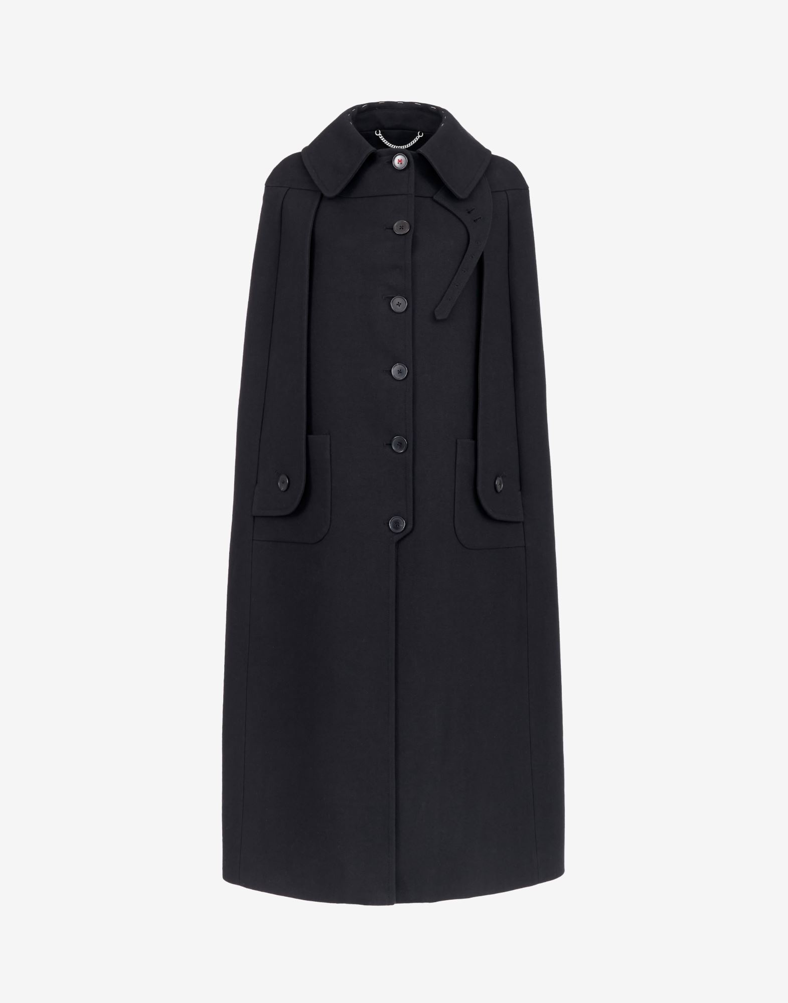 Shrug wool-cotton coat - 1