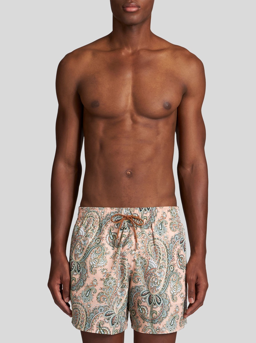 PAISLEY PRINT SWIM SHORTS - 2
