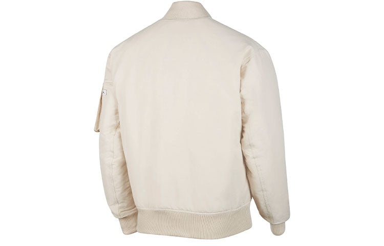 Men's Air Jordan Essentials Ma-1 Reversible Aviator Woven logo Padded Clothes Lime Grey Jacket DA979 - 5