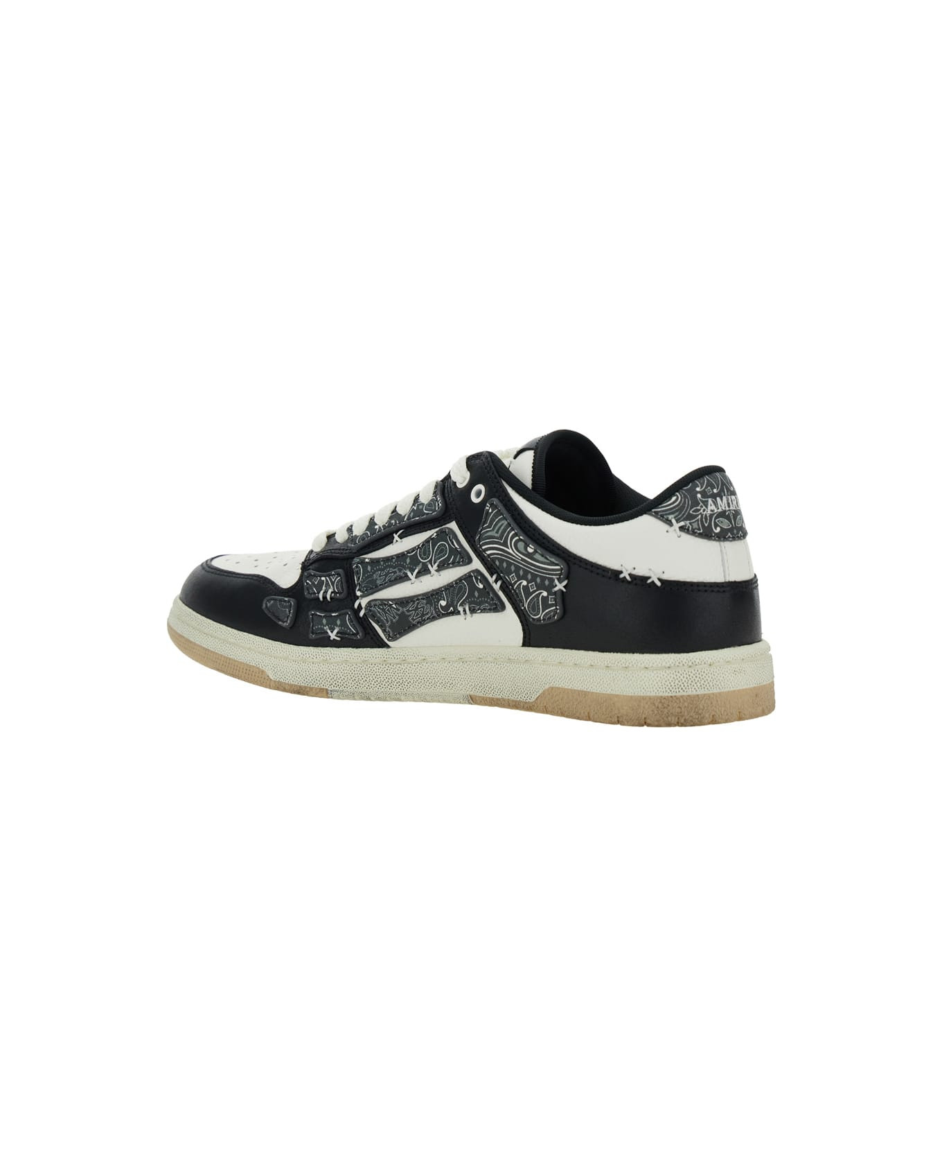 'skel Top' Black Low Top Sneakers With Logo Patch On The Tongue And Logo Lettering On The Heel In Le - 3