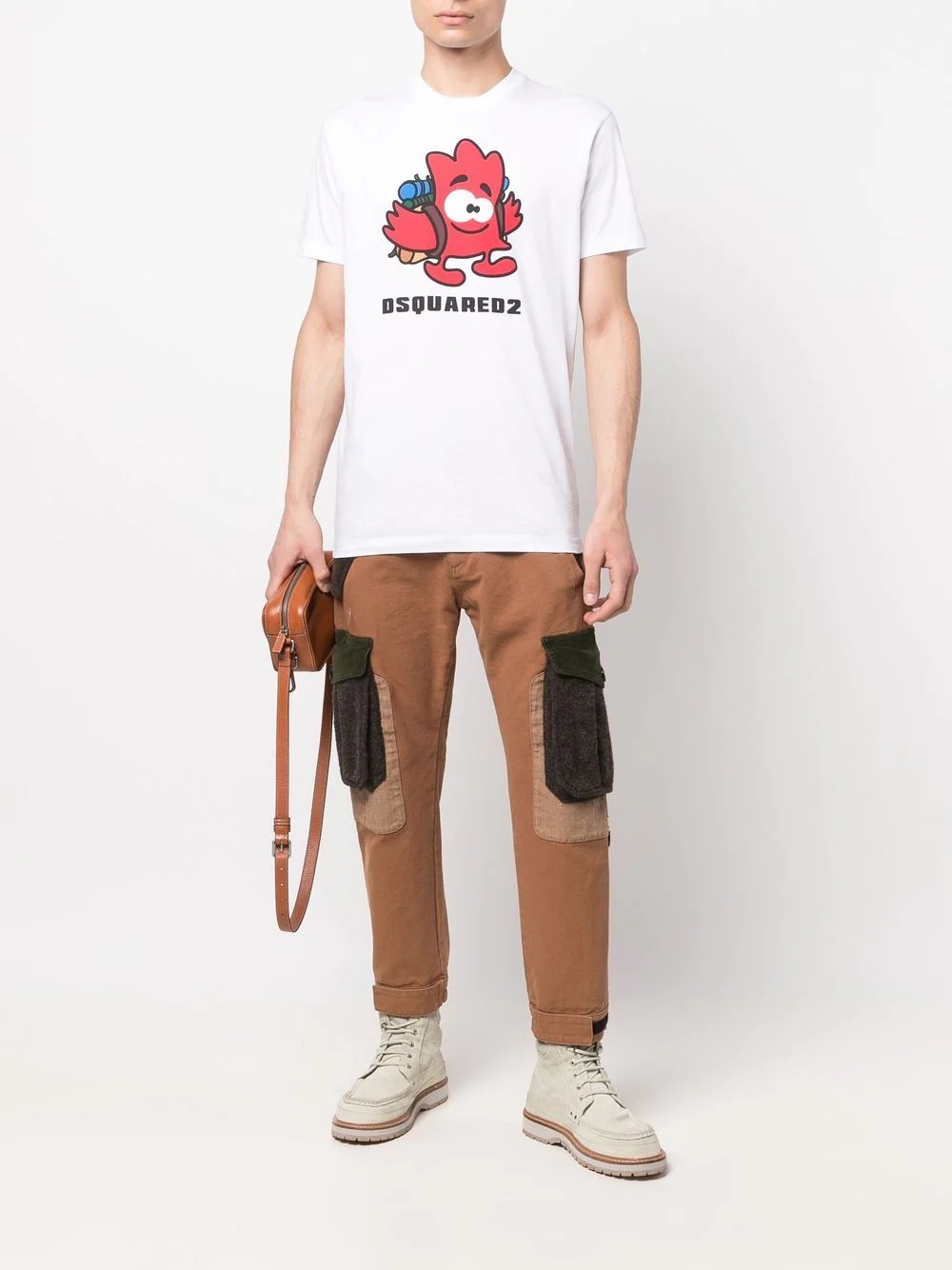 cartoon logo-print T-shirt - 2