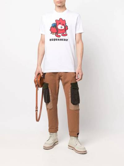 DSQUARED2 cartoon logo-print T-shirt outlook