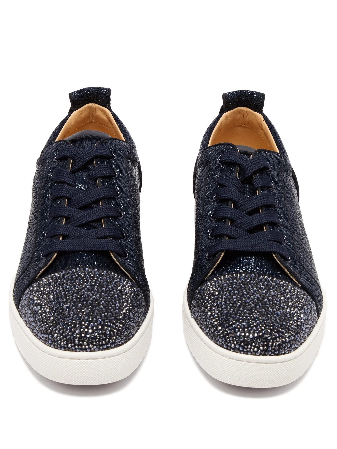 Louis Junior crystal-embellished lamé trainers - 5