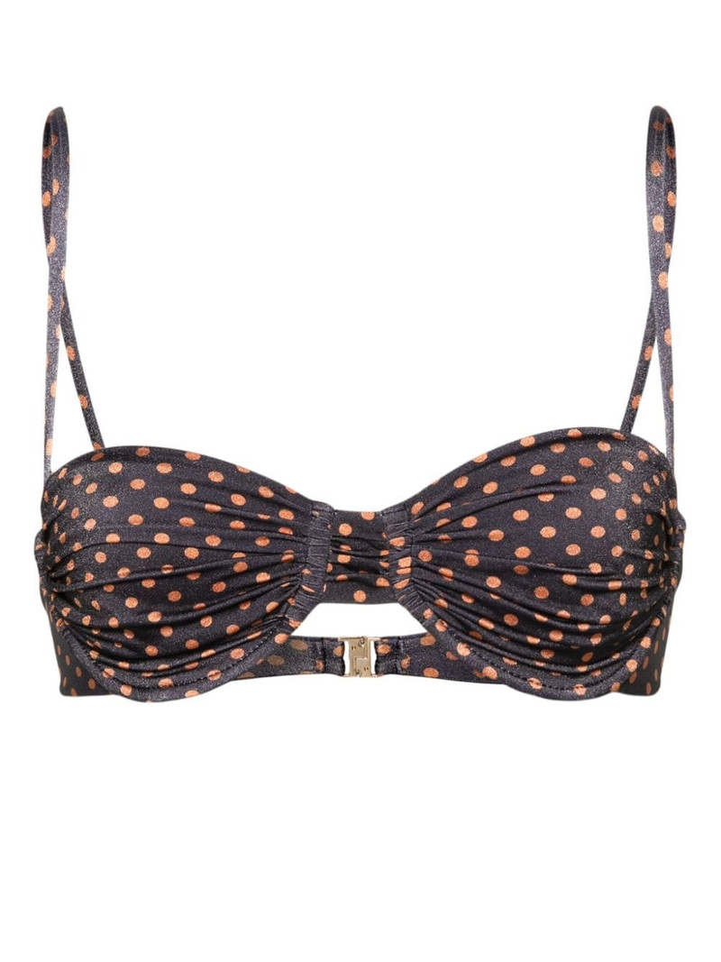 Stefania polka-dot bikini top 1