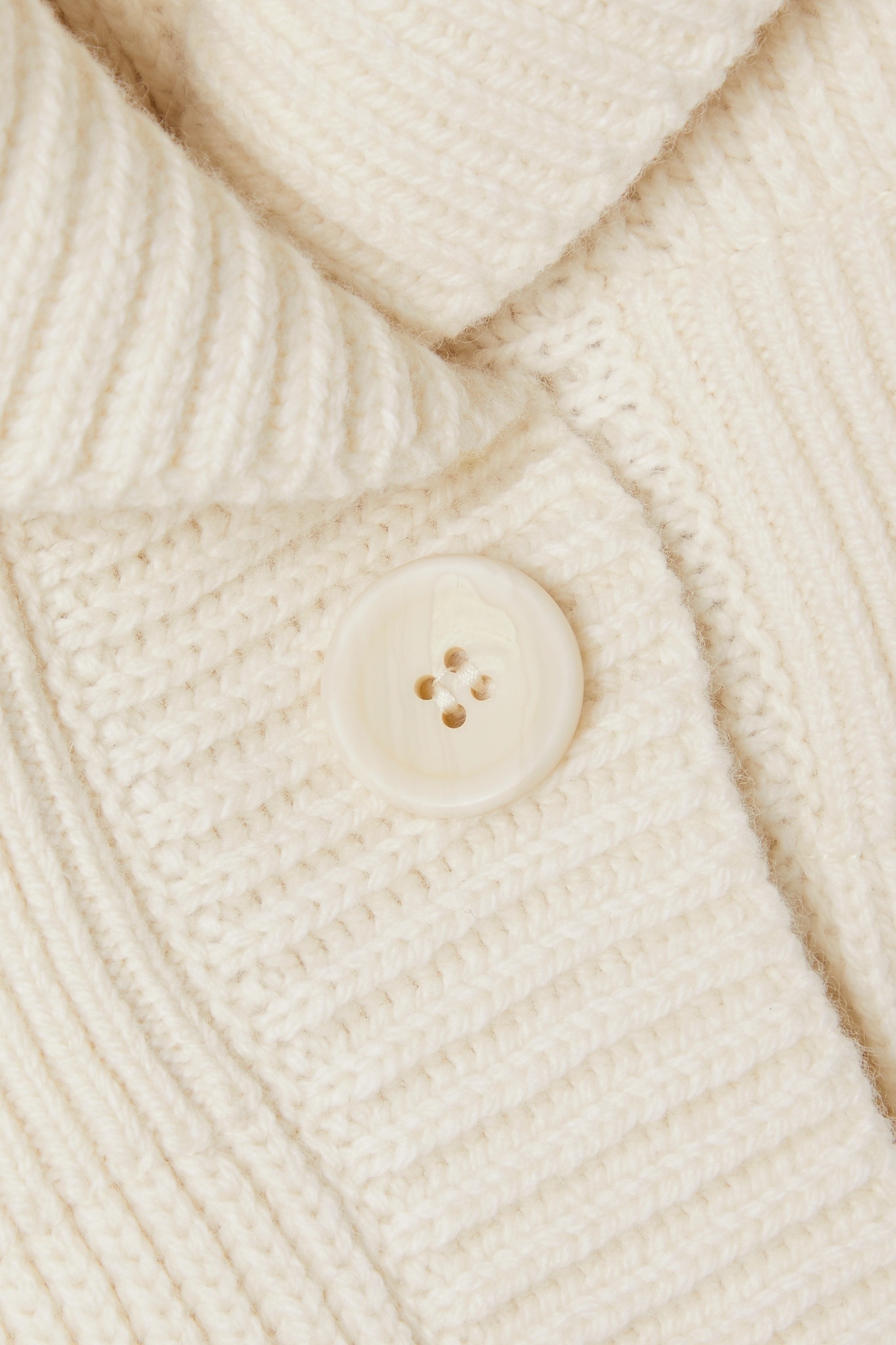 Ribbed wool and cashmere-blend cardigan - 4