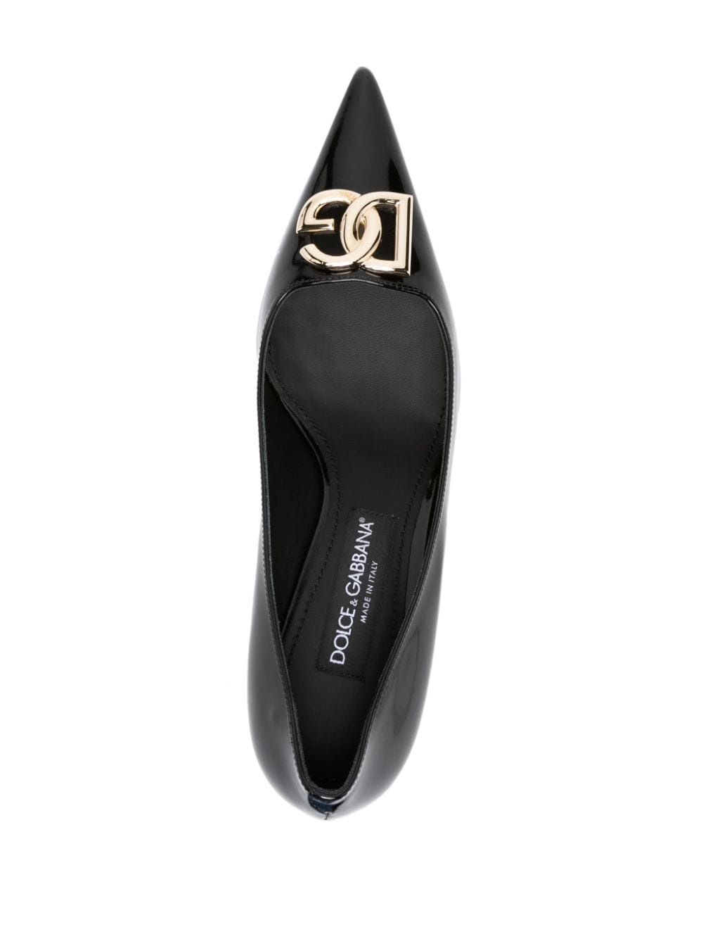 logo-plaque 70mm leather pumps - 4